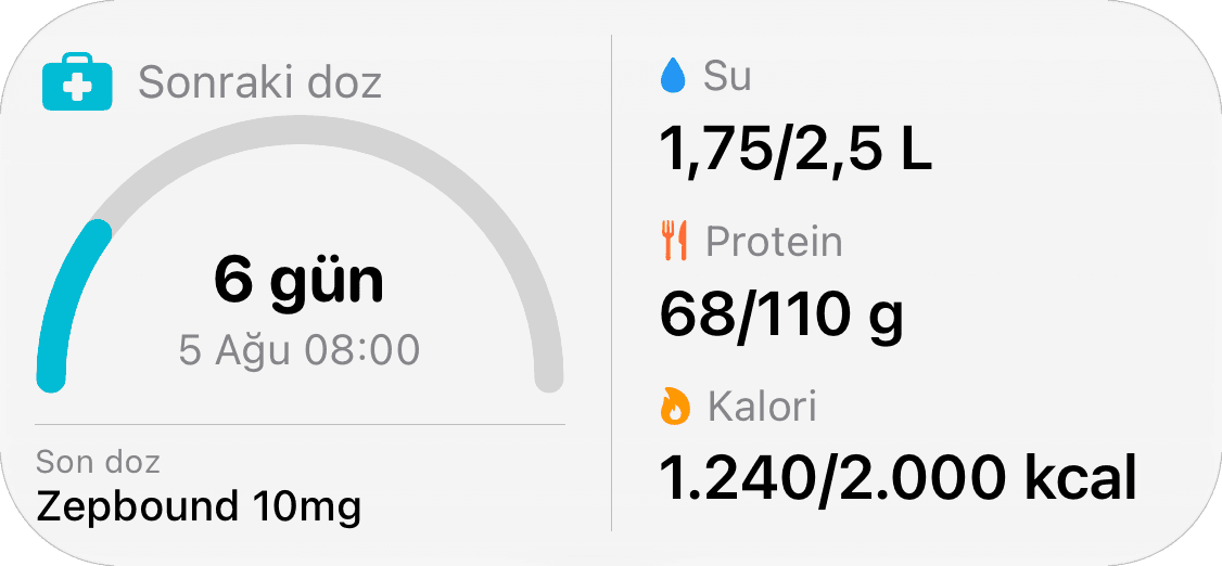Dailivity uygulama ekranı: Dailivity widget